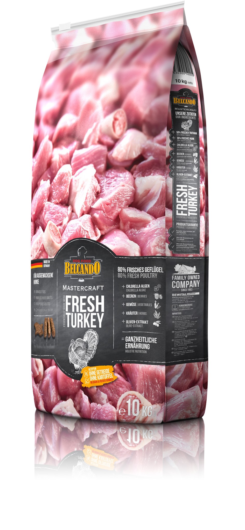 BELCANDO MASTERCRAFT FRESH- TURKEY για ενήλικους σκύλους όλων των μεγεθών, με ολόφρεσκο ψαχνό κρέας πουλερικών- διπλής πρωτεΐνης 10kg